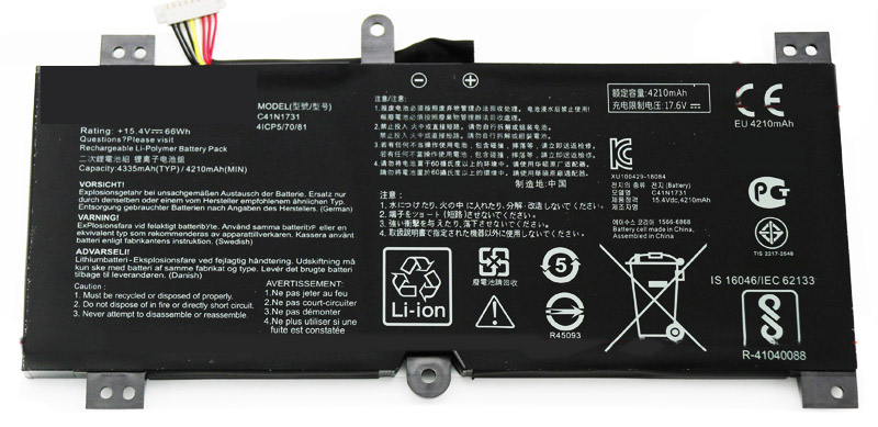 Sostituzione Batteria per laptop Asus OEM  per ROG-Strix-Scar-II-GL504GV 