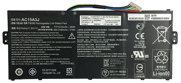 Sostituzione Batteria per laptop acer OEM  per Chromebook-R11-CB5-132T-C4LB 