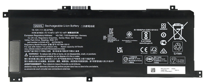 Sostituzione Batteria per laptop HP  OEM  per L43248-AC2 