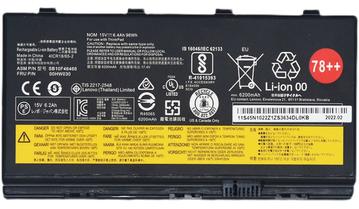 Sostituzione Batteria per laptop LENOVO OEM  per ThinkPad-P72 