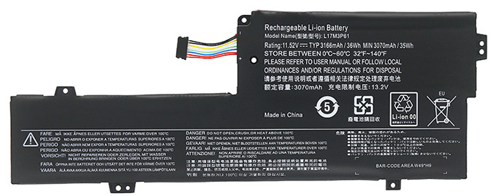 Sostituzione Batteria per laptop Lenovo OEM  per L17L3P61 