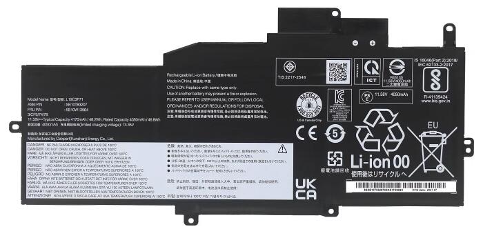Sostituzione Batteria per laptop Lenovo OEM  per L19C3P71 